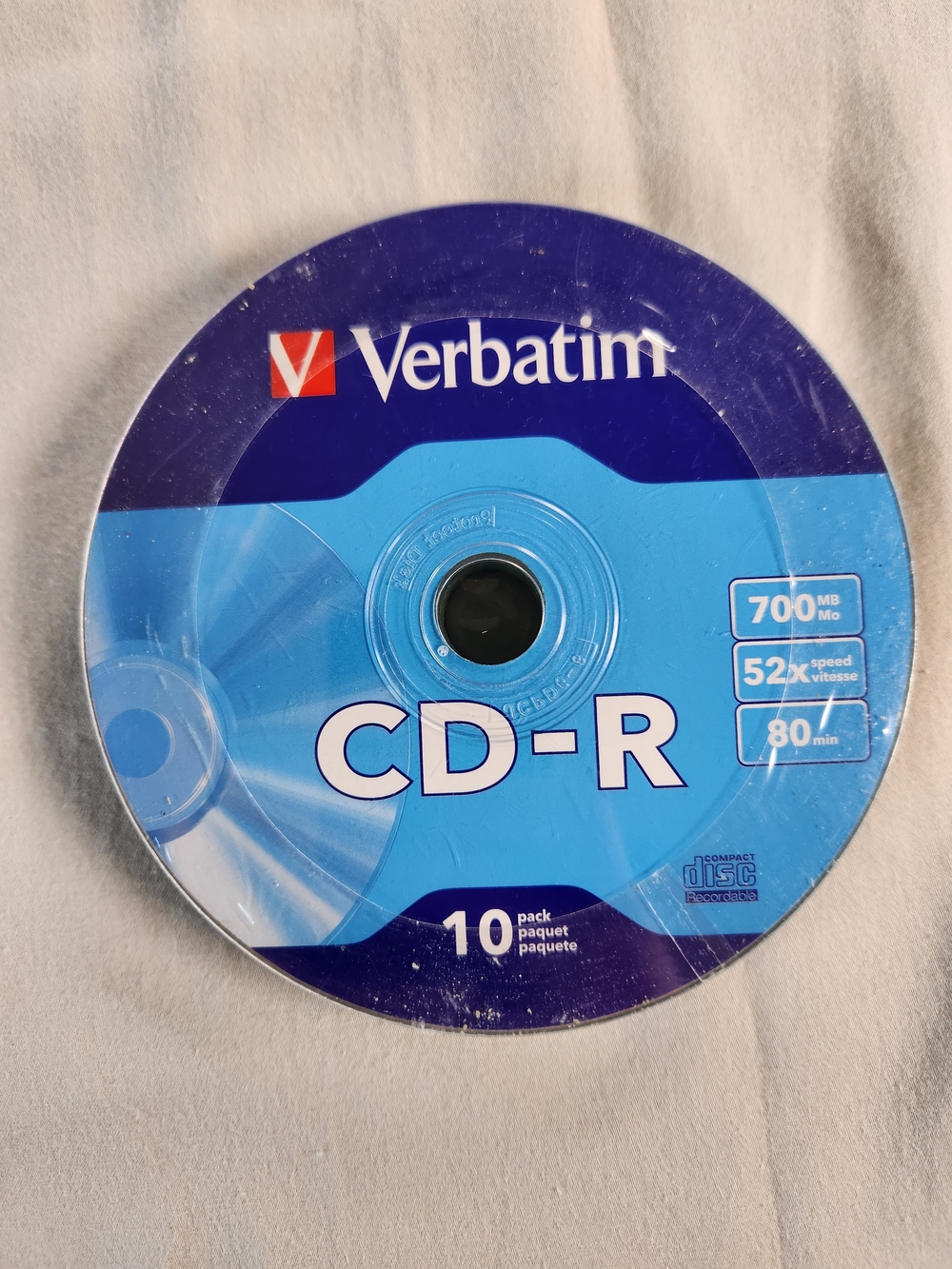 Verbatim CD-R Recordable 700MB 52x 80min 10-Pack Spindle New In Packaging